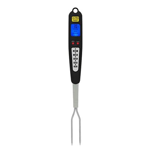 BBQ-termometer, köpvecka LED-skärm dubbel sond omedelbar läsning digital köttermometer fot grill matlagning