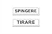 Readyprint Set 2 Adesivi: Spingere -Tirare - cartelli Adesivi per Porte, Targhette Scritte Nere su Bianco, Mis. 21x6 cm - 2 pz. (Orizzontali)