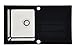 respekta NEWYORK86X50S Einbauspüle, Edelstahl, Schwarz, 86x50