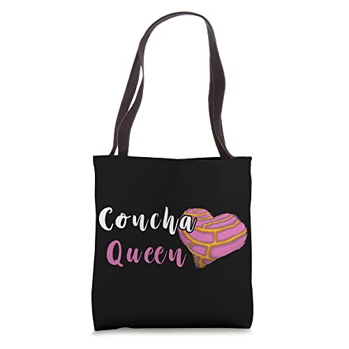 Bolsa tote con diseño de concha, pan mexicano y dulces latinos miniatura 1