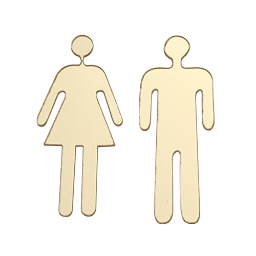 DOITOOL Sticker Mural Pour Toilettes Miroir Panneau Décoratif Art Toilettes Stickers Muraux Panneau Déco Autocollant Décoratif Pour Bar École