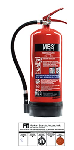 6l Schaum AB Feuerlöscher inkl. Plakette 27A = 9LE Schaumlöscher mit Manometer