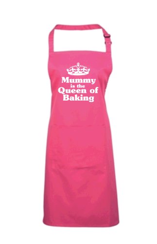 Tablier blanc Mummy est la Reine de Cuisson Edward Sinclair rose