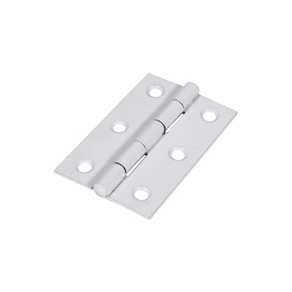 Timco Steel 1838 Pattern Fixed Pin Butt Hinge - 75 X 50 X 1.5Mm (White) (2 Pack)