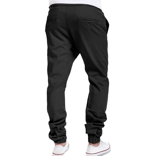 Men's Chino Joggers Casual Stretch Pants with Pockets Slim Fit Elastic Waistband Casual Pants for Work Travel2