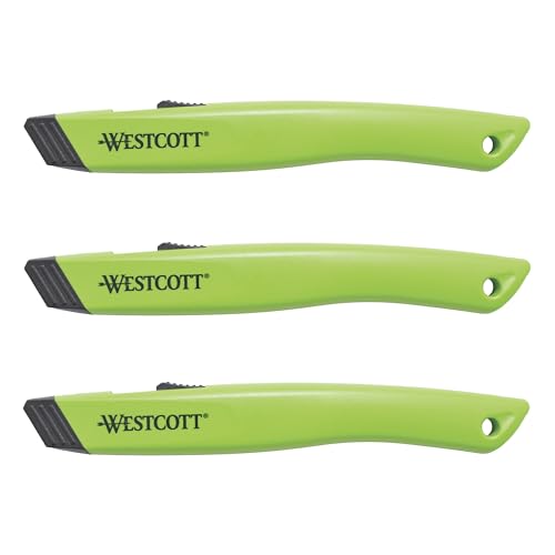 Westcott Box Cutter Safety Ceramic Utility Knife 3-Pack