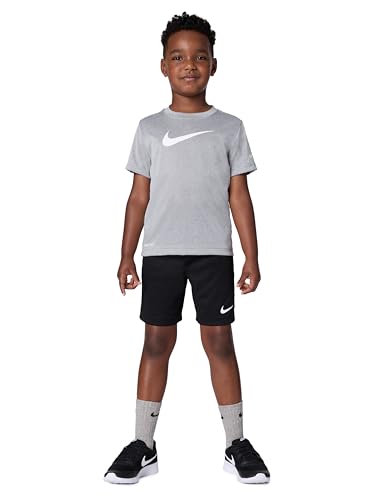 Image of Nike Boys' Dri-FIT Swoosh Logo T-Shirt and Mesh Shorts 2-Piece Outfit Set