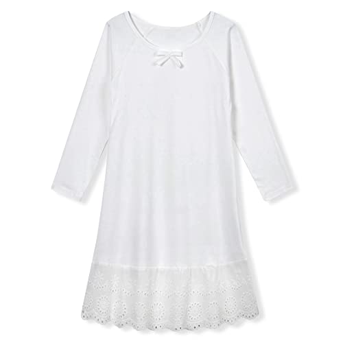 Vieille Girls Nightgowns Long Sleeve Princess Sleepwear Cute Kids Pajama Dress Size 5-12 Years