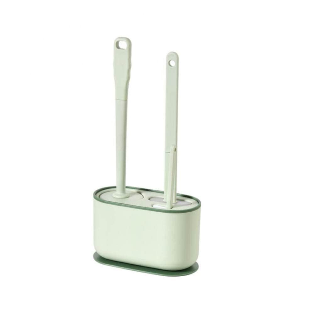 Brosse de toilette en silicone 3 en 1 suspendue sans poinçon avec support - Modèle 03