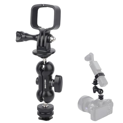 Mechrig Cold Shoe Mount Expansion Adapter for DJI Osmo Pocket 3,Ajustable 360°Ball Head for DSLR Hot Shoe Mount,Vlogging and Dual Camera Setup - image 1