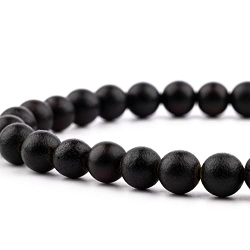 Image of Amber Culture Amber Stretch Bracelet - Handmade 5mm Beads 100% Baltic Natural Baltic Amber Stone - Unisex with Gift Box Multiple Colors