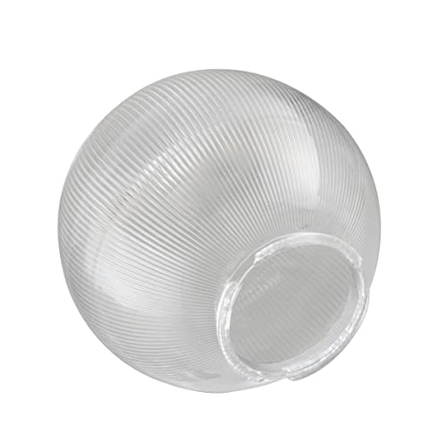 Image of Aspen Creative 28002-75-11, 8 inch Clear Prismatic Acrylic Replacement Lamp Post Globe with 3-3 /4 inch Twist Lock Neck