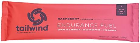 Tailwind Nutrition Grab-and-Go Caffeinated Endurance Fuel, Hydration Drink for Athletes, Single Serving, Raspberry Buzz, Pack of 12