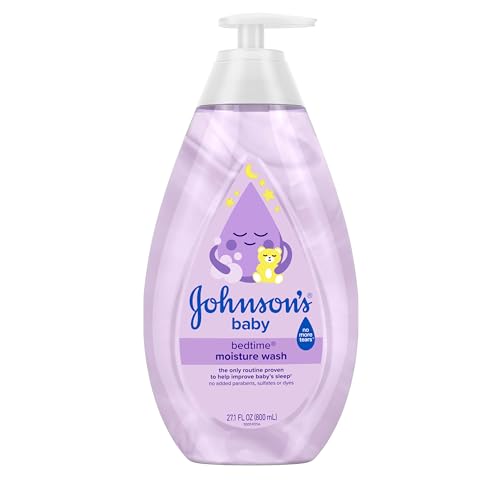 Image of Johnson's Baby Bedtime Moisture Body Wash, Soothing NaturalCalm Aromas, Nighttime Bath Wash to Help Calm Baby Before Bed, Baby Wash, No added Parabens & Sulfates, 27.1 fl. oz