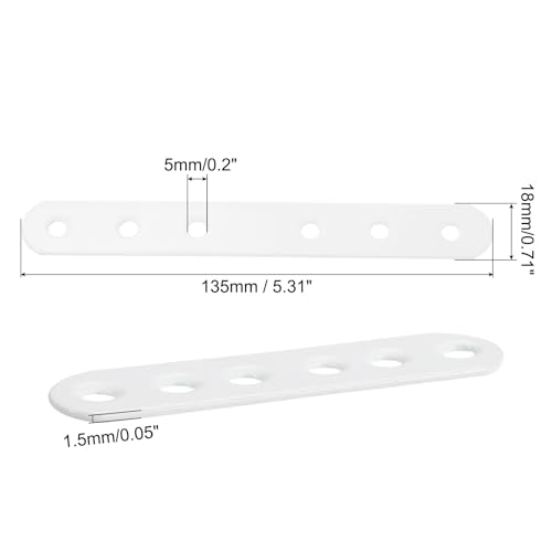 Plaque de réparation blanche 135mm pour stabiliser un meuble qui bouge