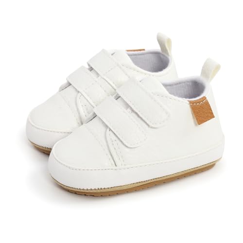 Image of Clowora Baby Boys Girls Shoes Non-Slip Rubber Sole Sneakers Infant First Walking Toddler Crib Shoes Newborn Loafers Flats.