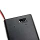 Batteriehalter für 1 x 6LR61 9 V Batterie mit Deckel schwarz, cablepelado®