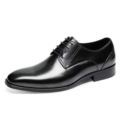 Men's Dress Shoes - Plain Toe Derby in Genuine Leather | Classic Dress Shoes for Business & Formal Wear