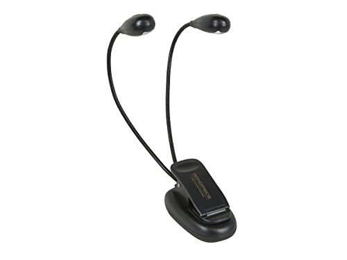 Monoprice Music Light | Dual-Arm, Two flexible 7.5" goosenecks, LED, Powered using 3x