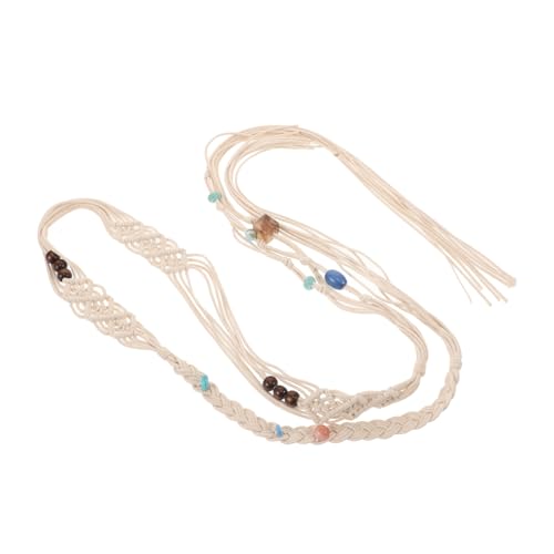 Tassel Waist Belt for Women Rope Beads Elegant Decorative Belt for and Skirts Versatile Fashion Accessory Multiple Colors