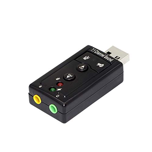 USB Sound Card,LEIHONG USB 2.0 Virtual 7.1 External Stereo Sound Card Audio Adapter