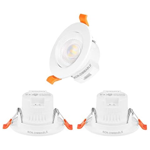 ENUOTEK 5W Small Angled LED White Recessed Ceiling Spot Lights Downlights Cover