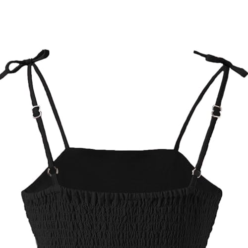 Girls Dresses Smocked Ruched A Line Swing Dress Flowy Layered Strap Midi Dress Casual Summer Cute Teen Girl Clothes4