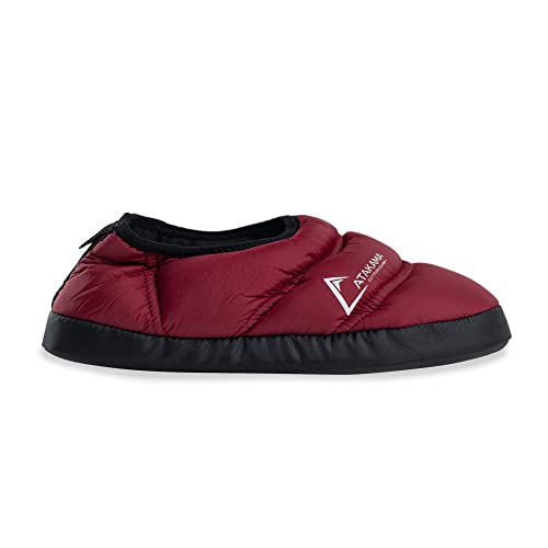 Atakama Thermal Slipper Outdoor - Non-Slip With Waterproof Rubber Outsole Burgundy Size 9 #TOP1