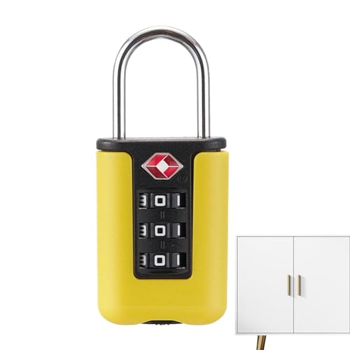 Cerradura de maleta – Cerraduras de equipaje con cable aprobadas por la | Candado de combinación de 3 dígitos | Cerraduras de combinación de equipaje reconfigurables | Cerraduras de viaje para