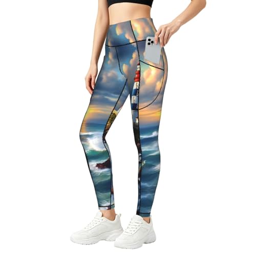 Leggings con estampado de pintura de diamante pantalones elásticos de entrenamiento mujer