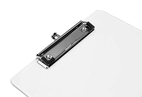 Office Solutions Direct RED_ACRYLIC_CLIPBOARDS Plastic Clipboards (Set Of 6) Transparent Clipboard (Clear) Strong 12.5 X 9 Inch thumb #7