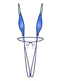 QinCiao Women Mesh Crotchless Bikini Lingerie Exotic Sexy Swimwear One Piece Monokini Swimsuits Royal Blue One Size