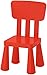 Ikea Mammut 403.653.66 - Sedia per Bambini con Schienale Alto, in plastica, Adatta per Interni ed Esterni, Colore: Rosso