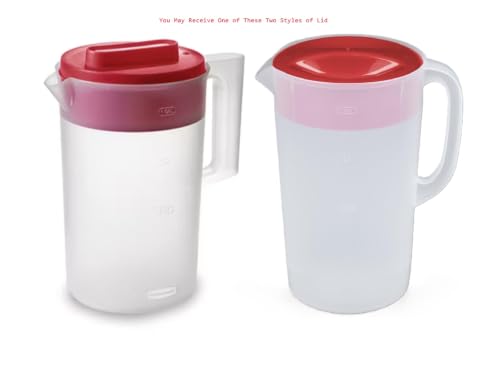 Rubbermaid Pitcher Classic 1 Gallon Clear Base, Red Lid - image 2