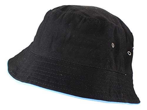 2Store24 Cappello pescatore in Nero/verde menta