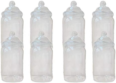 2117ml Victorian Style Food Grade Plastic Sweet Jars - 1-10 Wedding, Party (3 JARS)