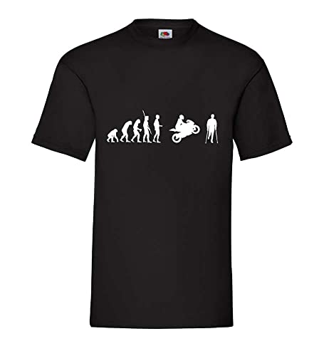 100% Cotone Generisch Evolution Moto Incidente Uomini Maglietta - shirt84 - Nero, S