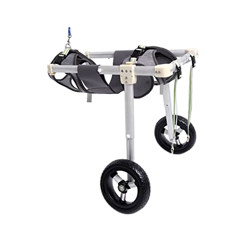 Silla de ruedas ajustable para perros, para patas traseras, de aluminio, ligero, para mascotas, para ancianos, discapacitados, artritis, gatos, caminata asistida, rehabilitación, ayuda para la