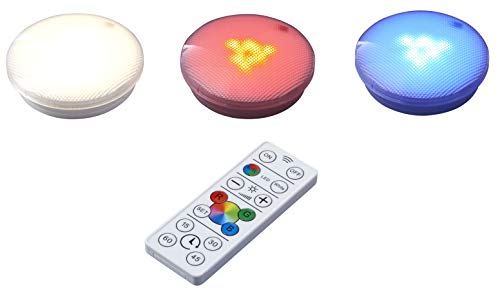 Northpoint LED Beleuchtungsspots 3er Set Unterbauleuchte Schrankbeleuchtung Vitrinenbeleuchtung inkl. AAA-Batterien