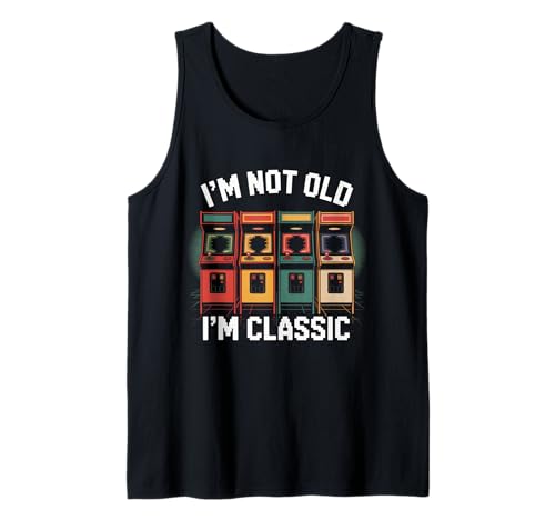 I'm Not Old I'm Classic Dad Funny Arcade Game Día del Padre Camiseta sin Mangas