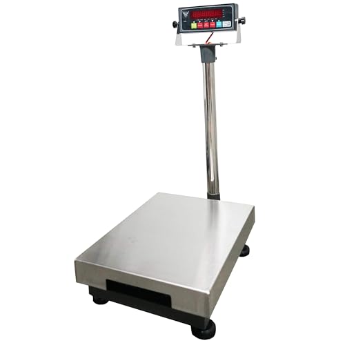 PEC Scales Stainless Steel Bench Scale, Commercial Digital Weighing Scale/Postal Scale/Shipping Scale, 800×0.05lb Capacity (16