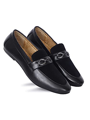 Image of AADI Men's Black Synthetic Leather Outdoor Casual Loafer - MRJ1654