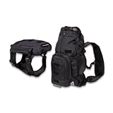 K9 Sport Sack Walk-On - X-Small, Anthracite Black - Ideal for Dogs with 9-12” Back Length - Lightweight, Packable, Backpack-Style Carrier - Includes Compatible Harness & Storage Bag