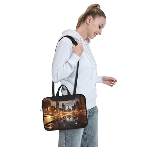 Maletín para laptop impermeable y acolchado negro miniatura 3