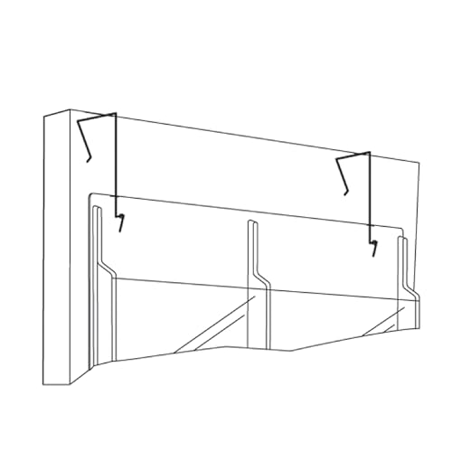 Safco Products 5661NC Wire Partition Panel Hanger for use with all Reveal Literature Displays (sold separately), Black