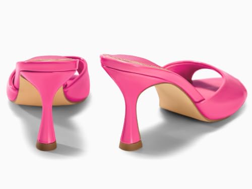 Image of Coutgo Womens Kitten Heel Sandals Heeled Mules Pointed Open Toe High Heels | Comfortable, Sexy, Slip On, Backless, Dress Shoes, 3.2 Inch, Peep Toe, Wedding, Bridal, Party, Prom, Graduation