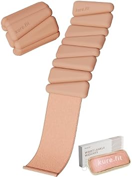 Adjustable Wrist & Ankle Weights Set 2-Pack (Black+Golden Sand)