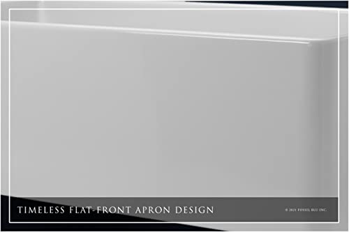 Fsw1002 Luxury 33-Inch Solid Fireclay Farmhouse Sink In White, Stainless Steel Accs, Flat Front #TOP4