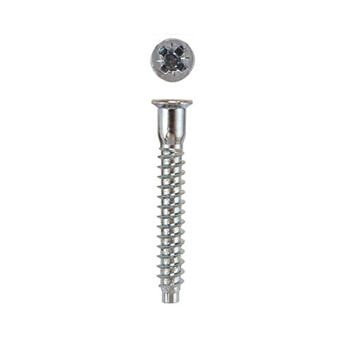 7 mm x 50 mm HighPoint Confirmat Screws, Pozi-Flat Head, Zinc, 100pc