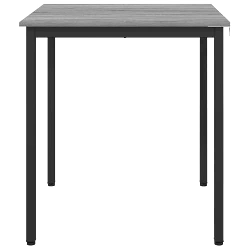 Table à manger rectangulaire en métal 70x70x75 cm avec surface en bois - 6